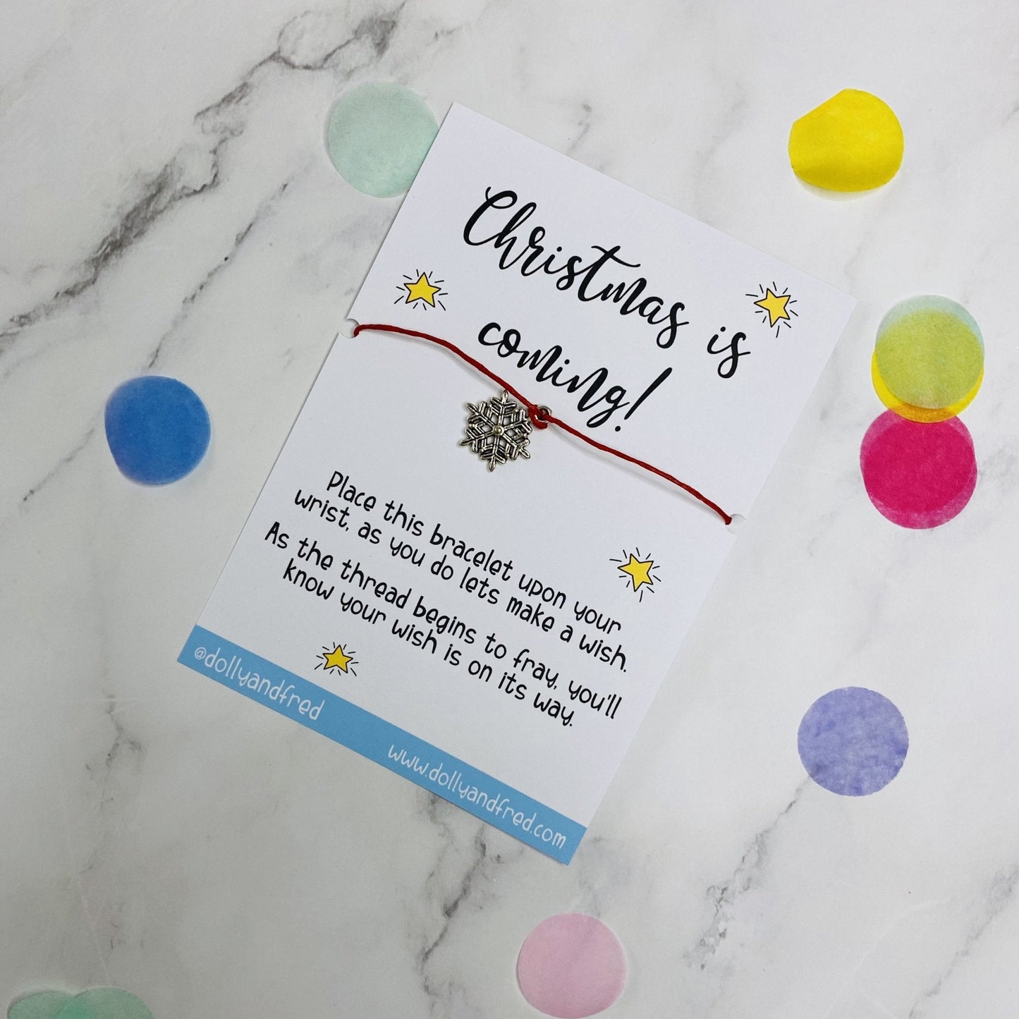 Christmas Charm Wish Bracelet - Dolly and Fred Designs
