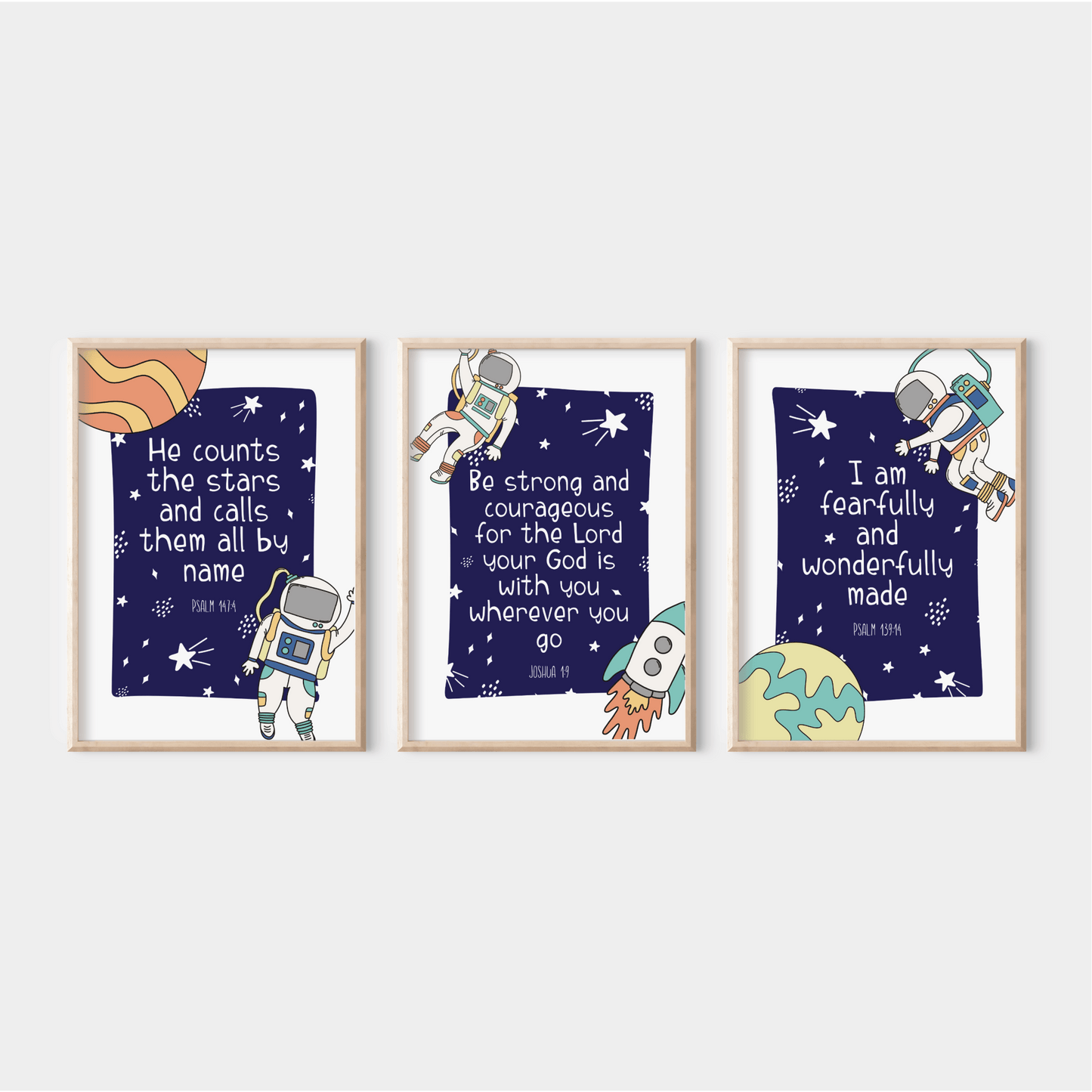 Counts the Stars Space Print - Dolly and Fred Designs
