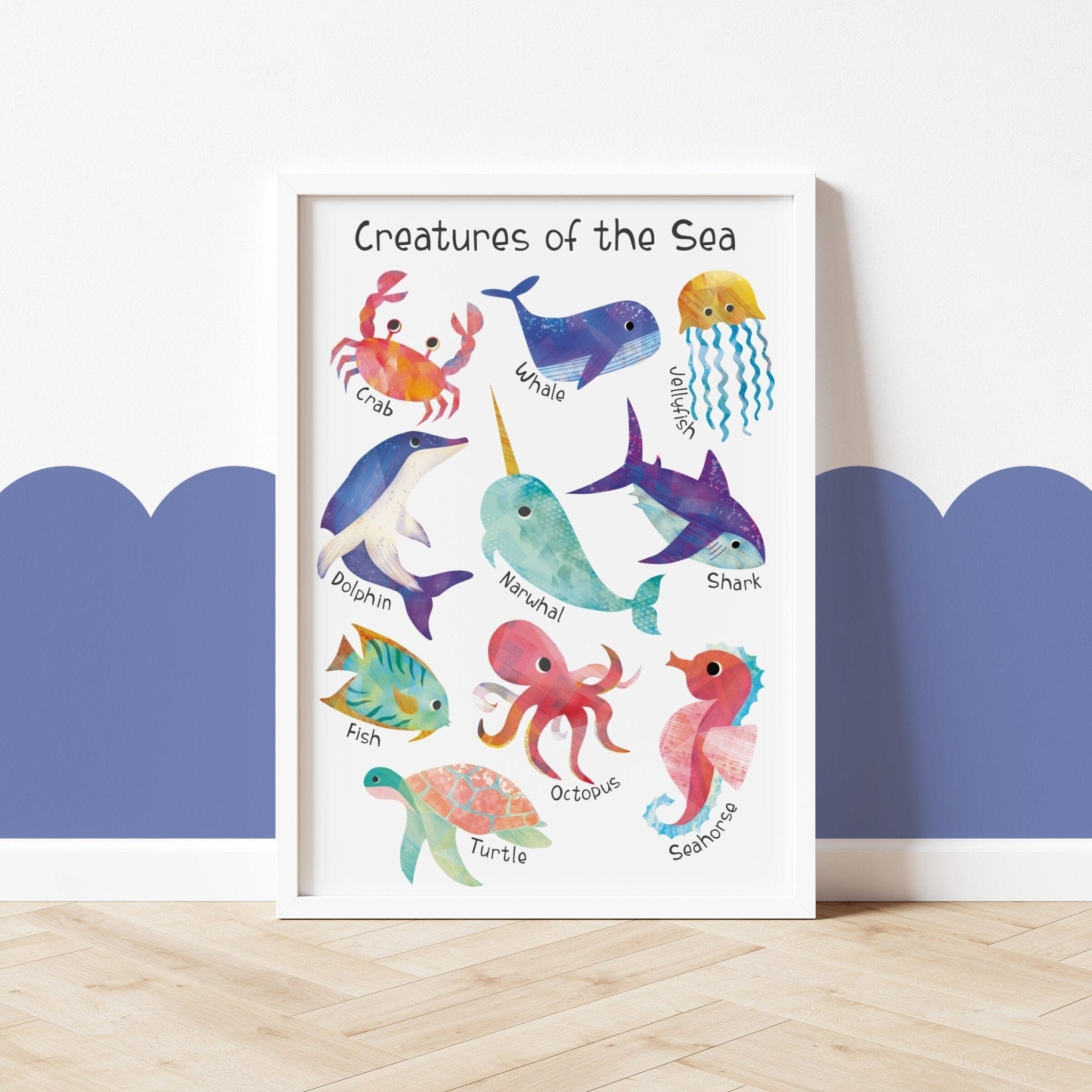 Creatures of the Sea Nursery Print - Dolly and Fred Designs