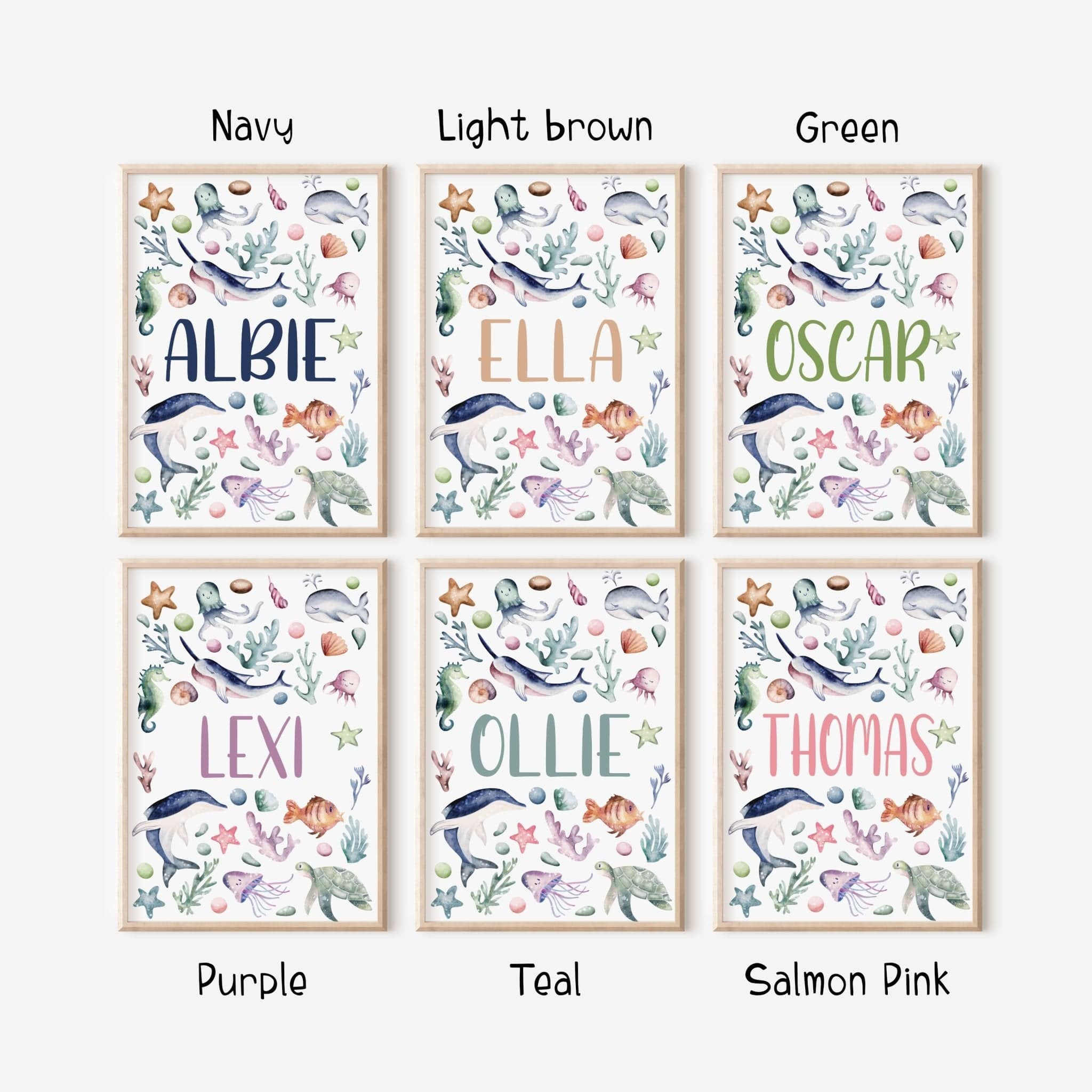 Custom Under the Sea Nursery Print - Dolly and Fred Designs