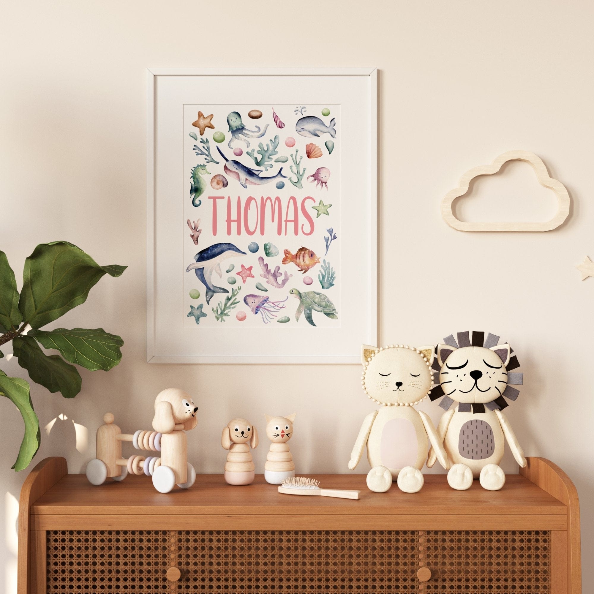 Custom Under the Sea Nursery Print - Dolly and Fred Designs