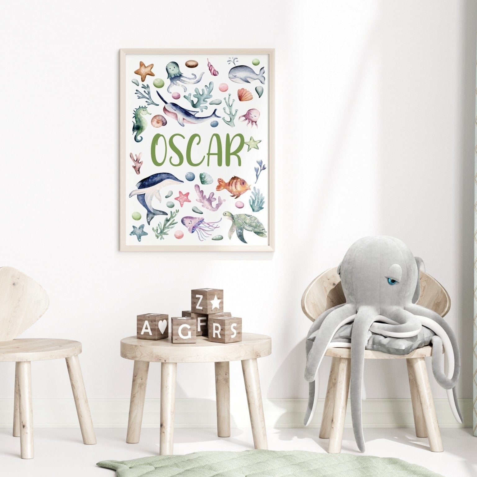 Custom Under the Sea Nursery Print - Dolly and Fred Designs