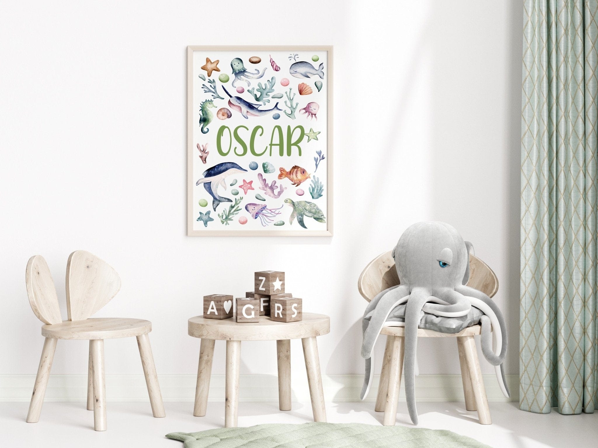 Custom Under the Sea Nursery Print - Dolly and Fred Designs