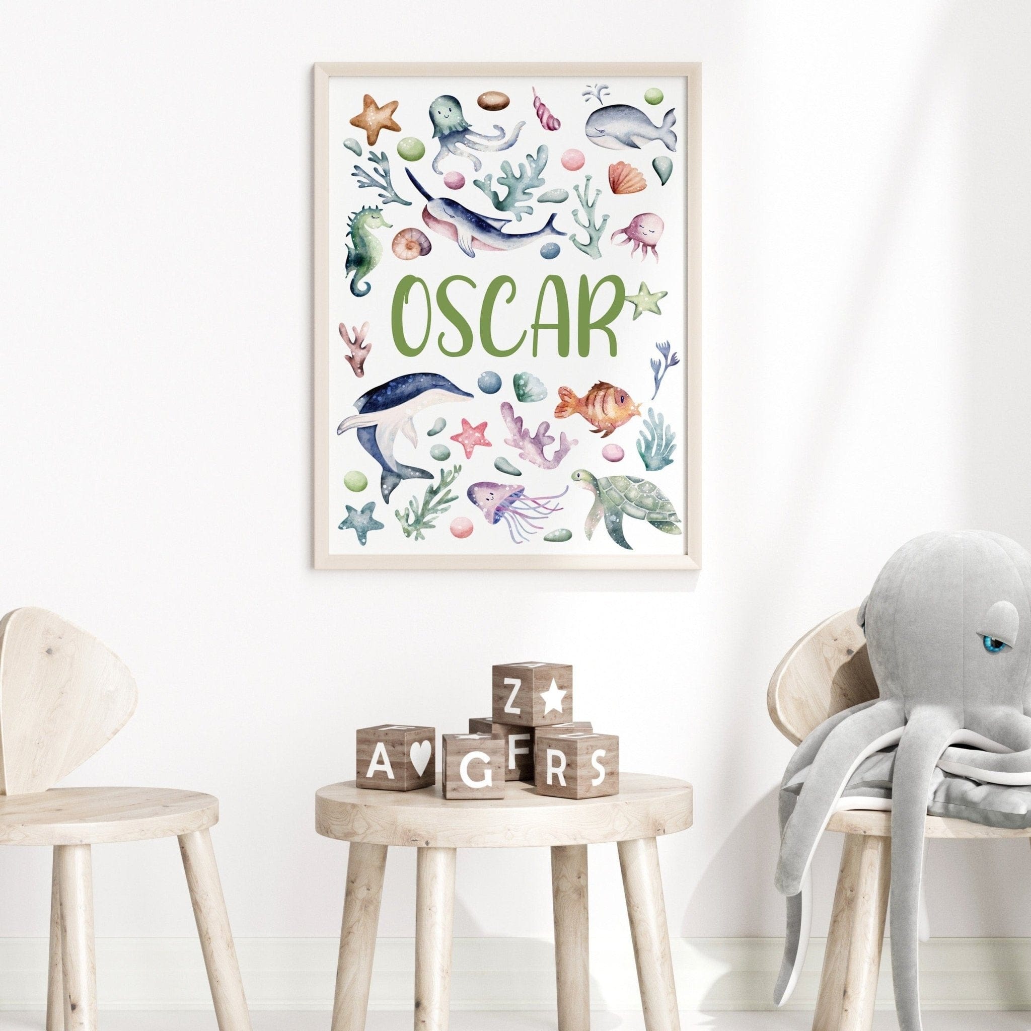 Custom Under the Sea Nursery Print - Dolly and Fred Designs