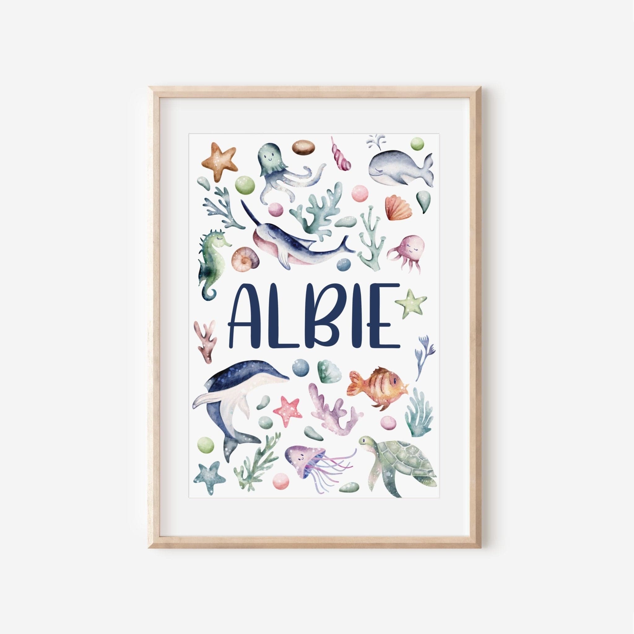 Custom Under the Sea Nursery Print - Dolly and Fred Designs