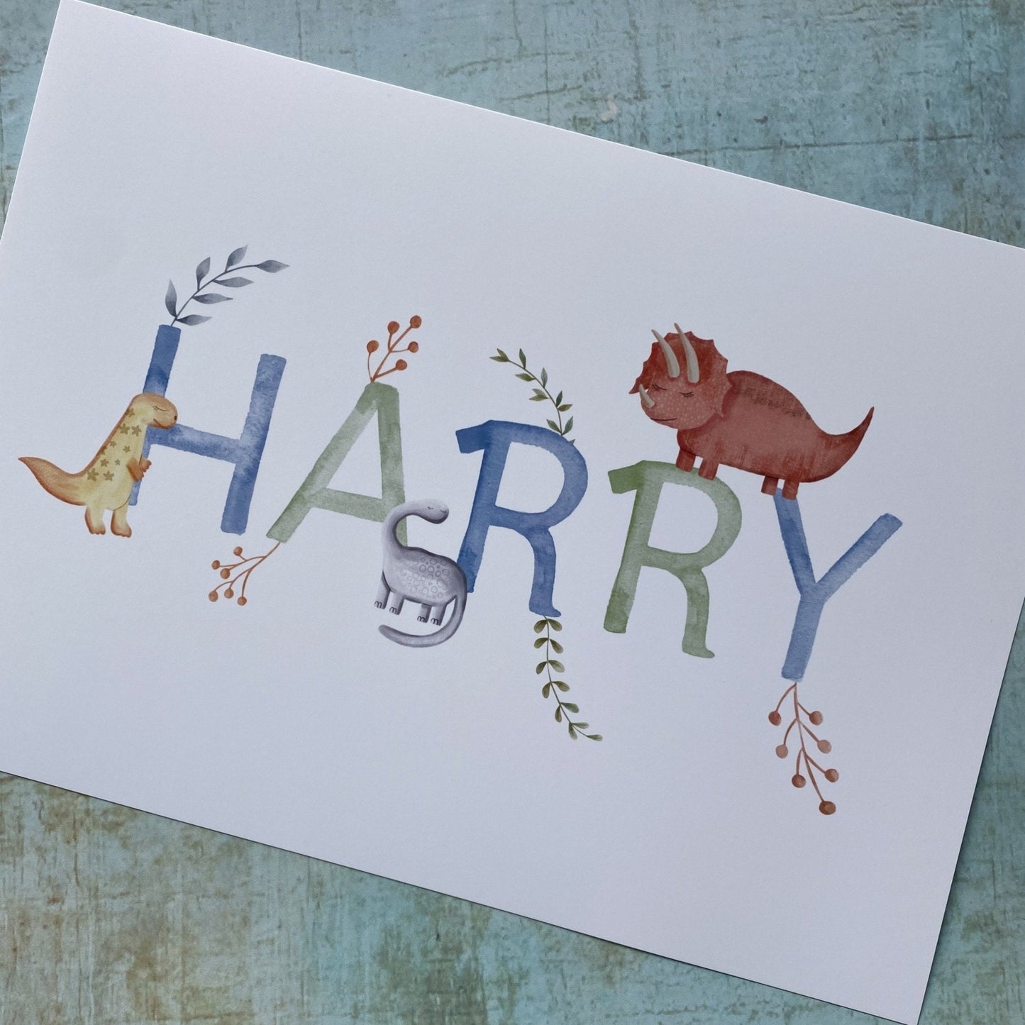 Dinosaur Name Print - Dolly and Fred Designs