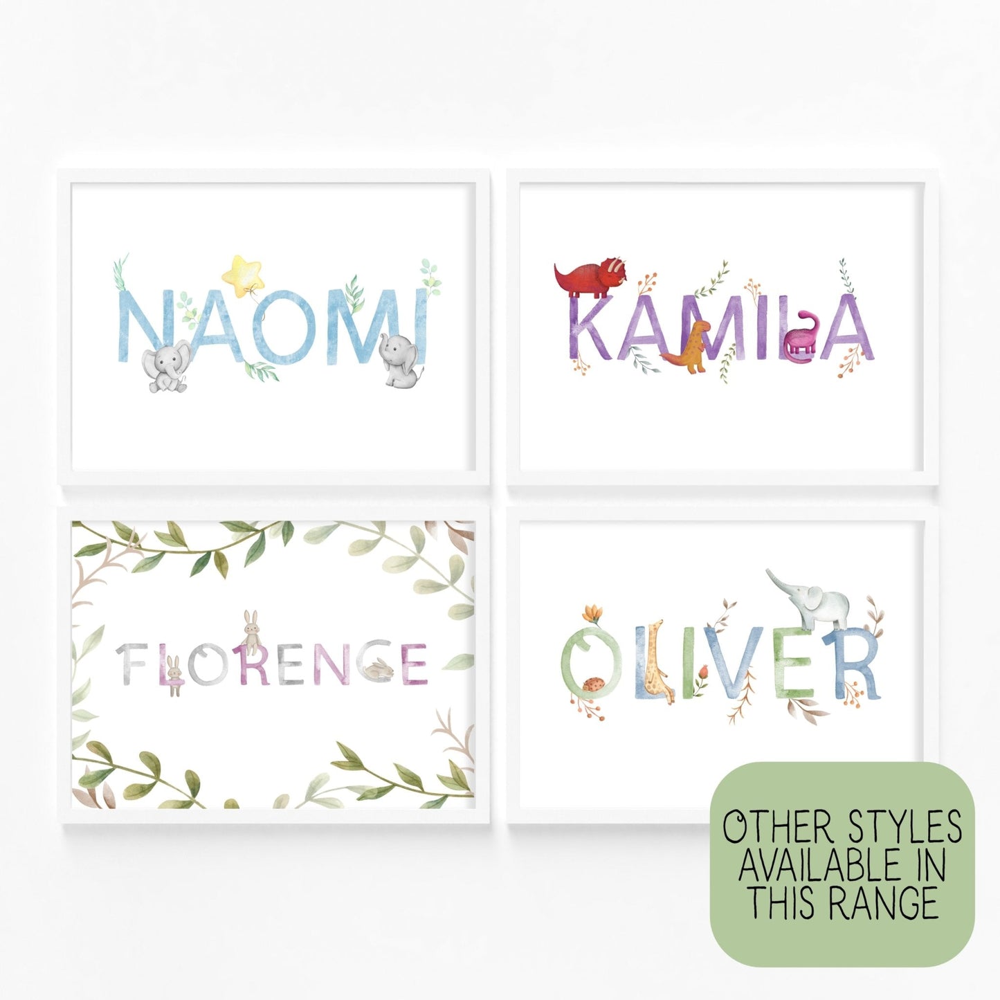 Dinosaur Name Print - Dolly and Fred Designs