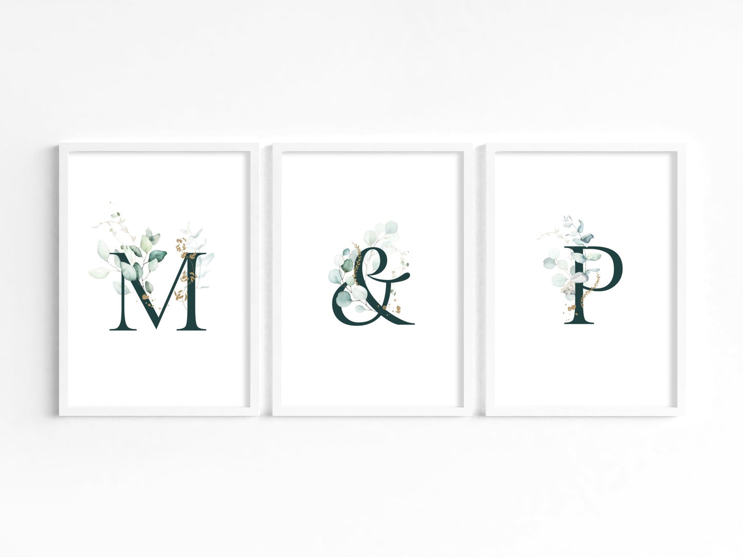 Eucalyptus Monogram Print Set - Dolly and Fred Designs