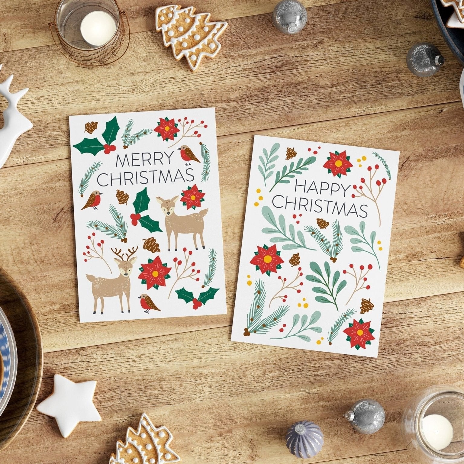 Festive Woodland Christmas Card Pack - Dolly and Fred Designs