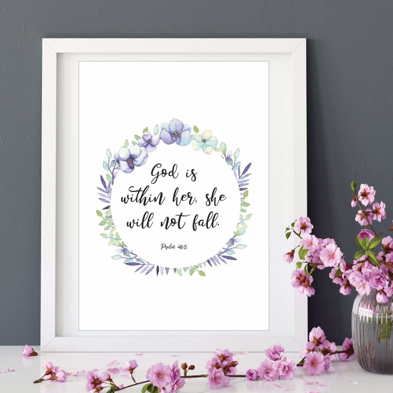 God is within her bible verse print - Dolly and Fred Designs