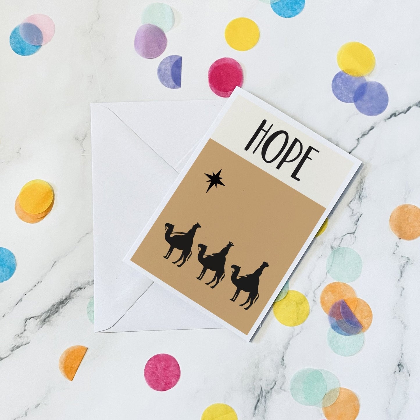 Hope Nativity scene christmas card - Dolly and Fred Designs