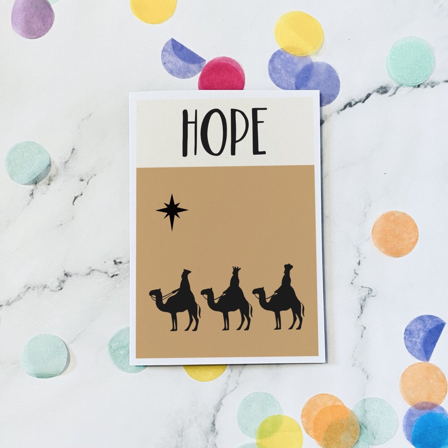 Hope Nativity scene christmas card - Dolly and Fred Designs
