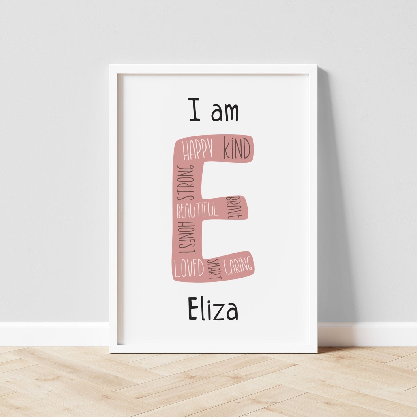 I am Affirmation Print with Initial - Dolly and Fred Designs
