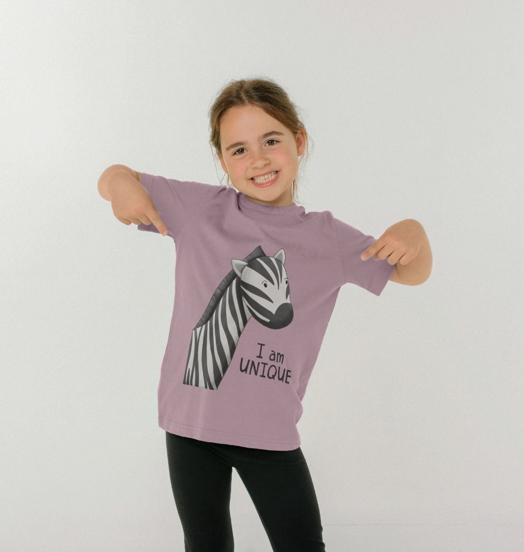 I am Unique Kids Zebra Tshirt - Dolly and Fred Designs