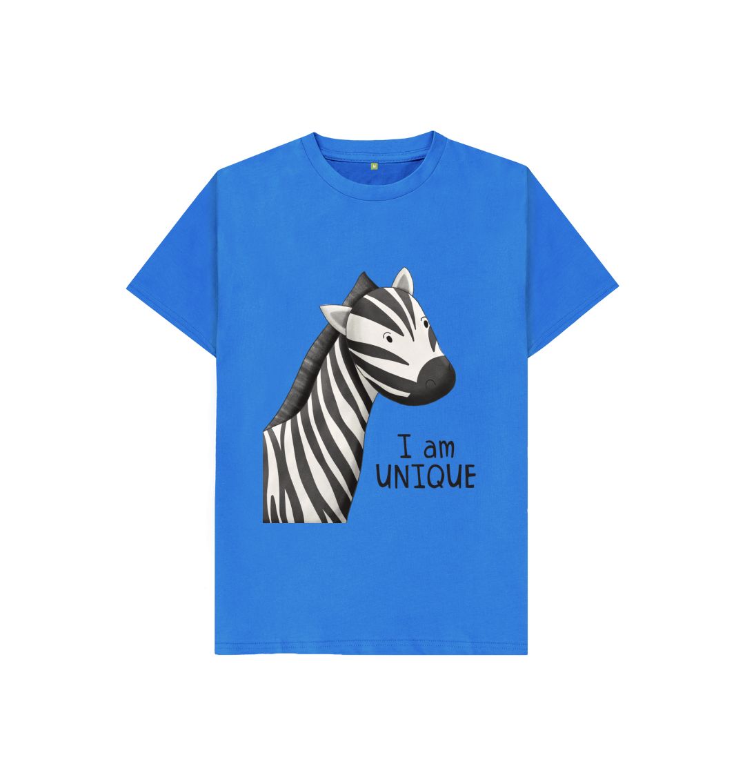 I am Unique Kids Zebra Tshirt - Dolly and Fred Designs