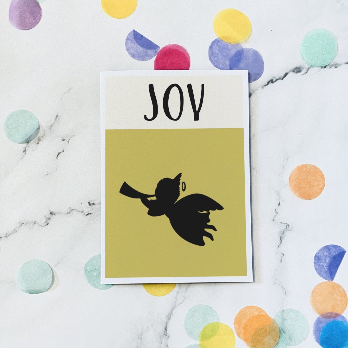 Joy Nativity scene christmas card - Dolly and Fred Designs