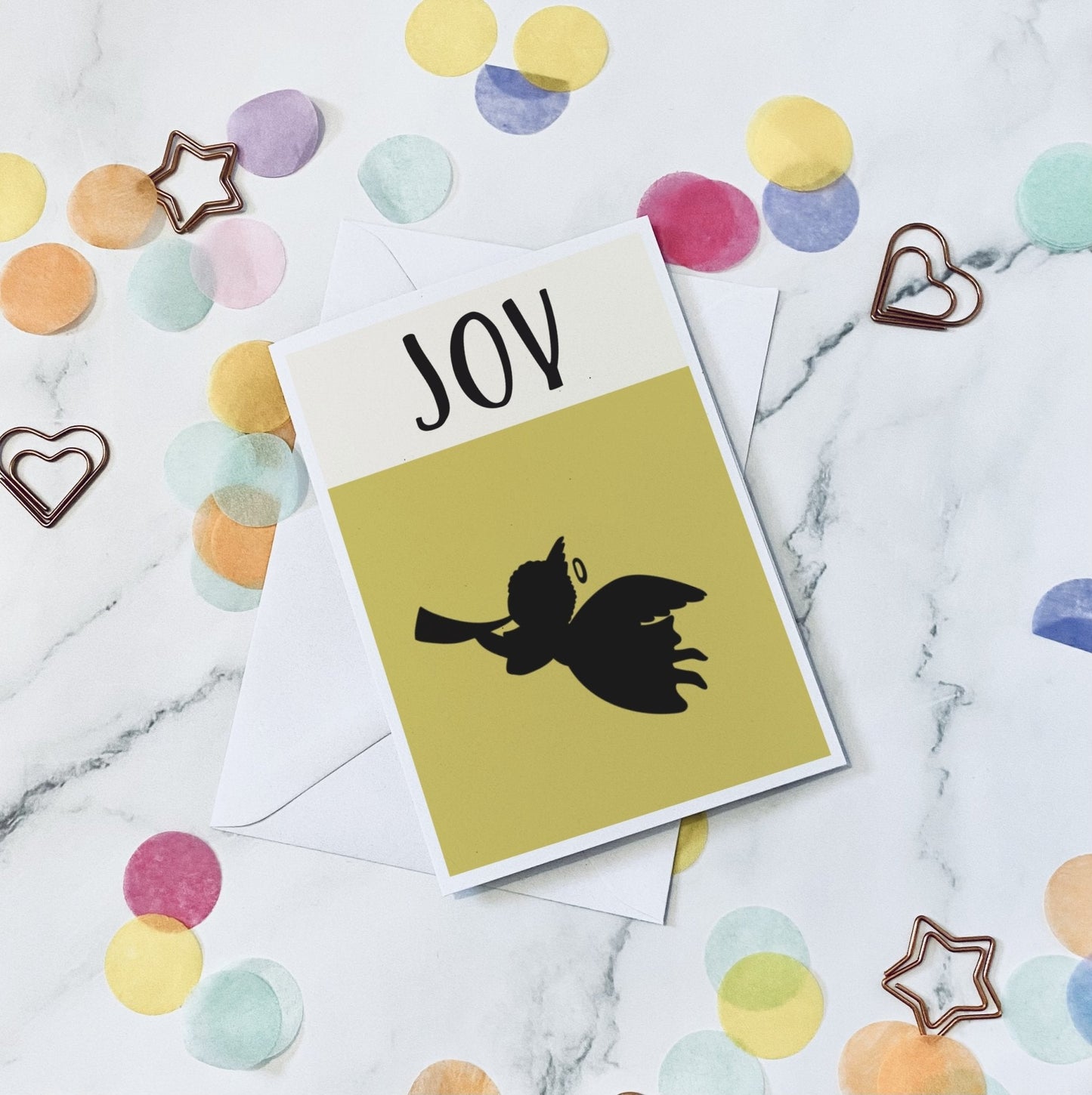Joy Nativity scene christmas card - Dolly and Fred Designs