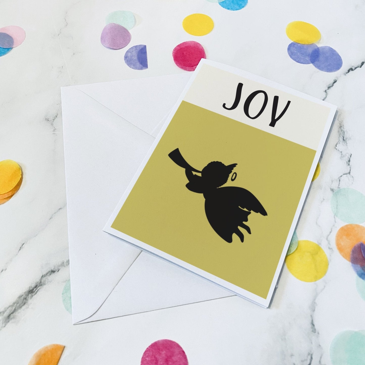 Joy Nativity scene christmas card - Dolly and Fred Designs