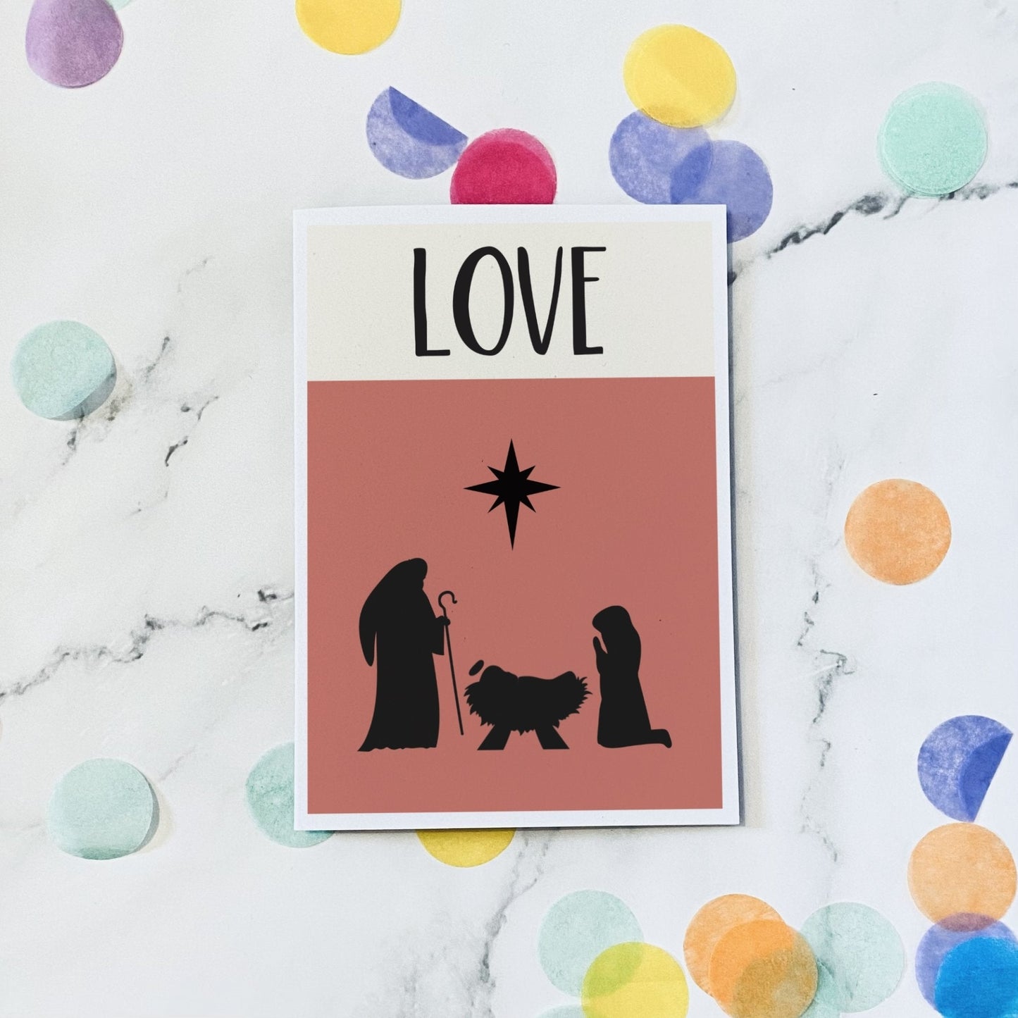 Love Nativity scene christmas card - Dolly and Fred Designs