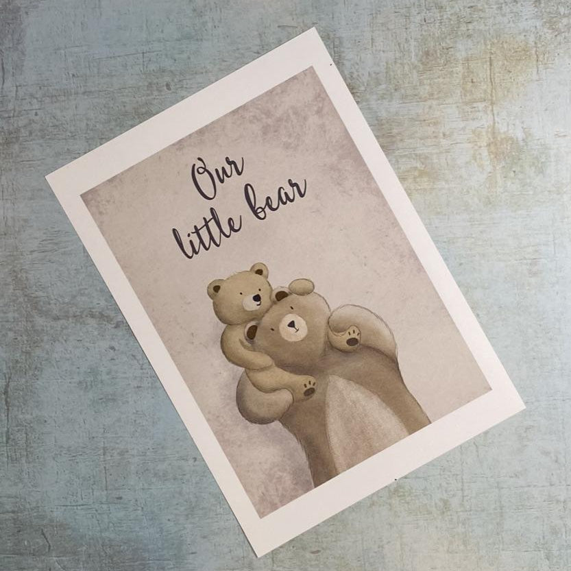 Mummy and Baby Bear Print - Dolly and Fred Designs