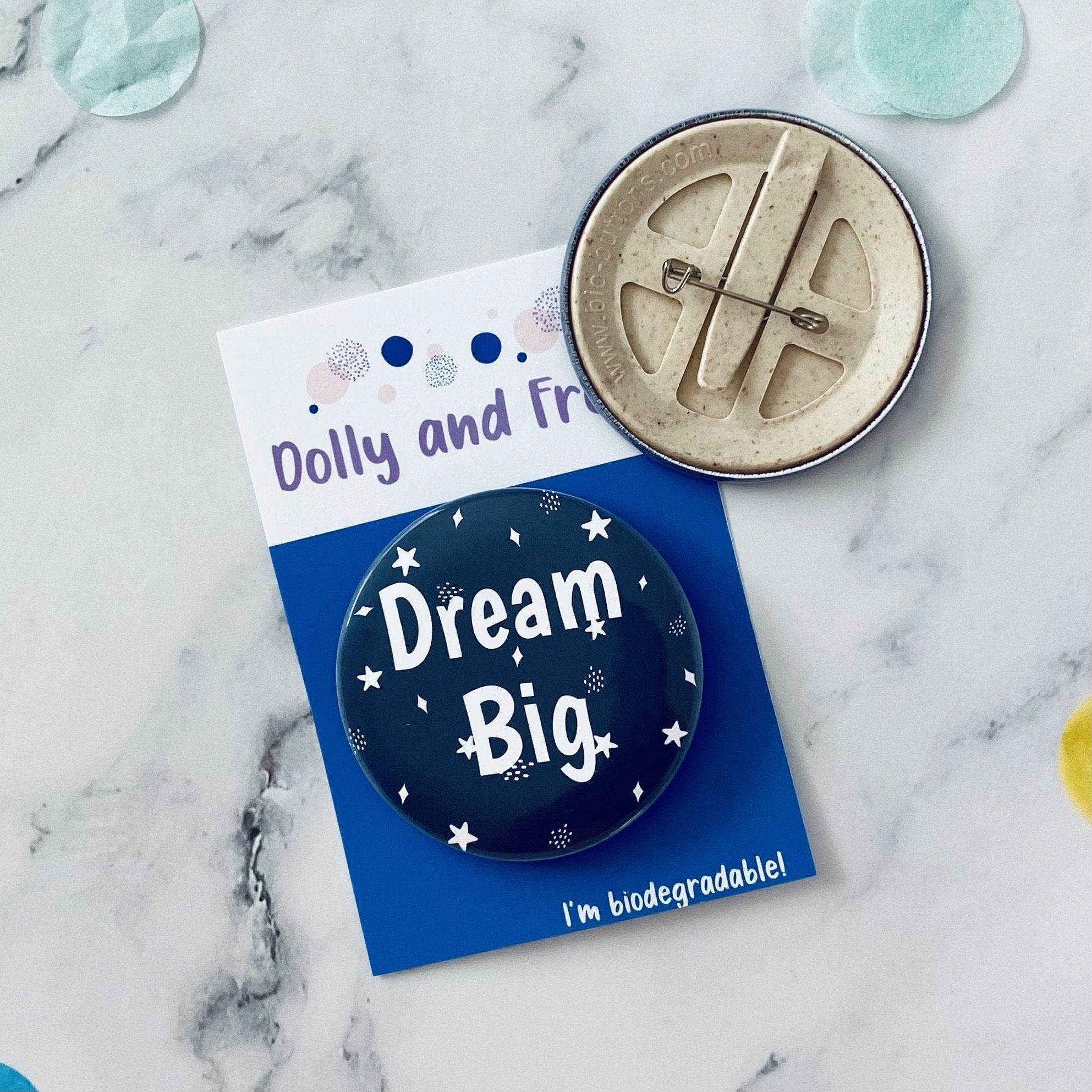 Navy Dream Big Badge - Dolly and Fred Designs