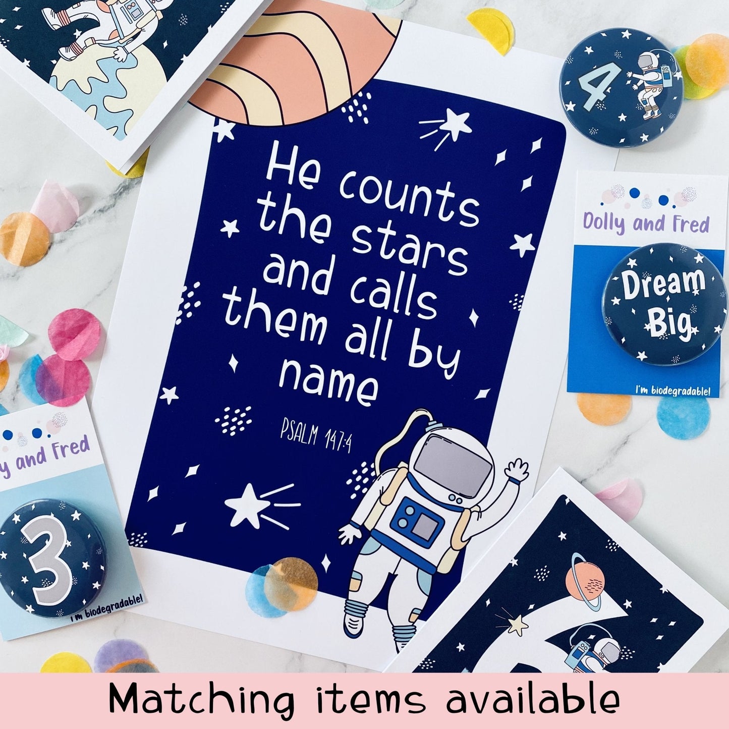 Navy Dream Big Badge - Dolly and Fred Designs