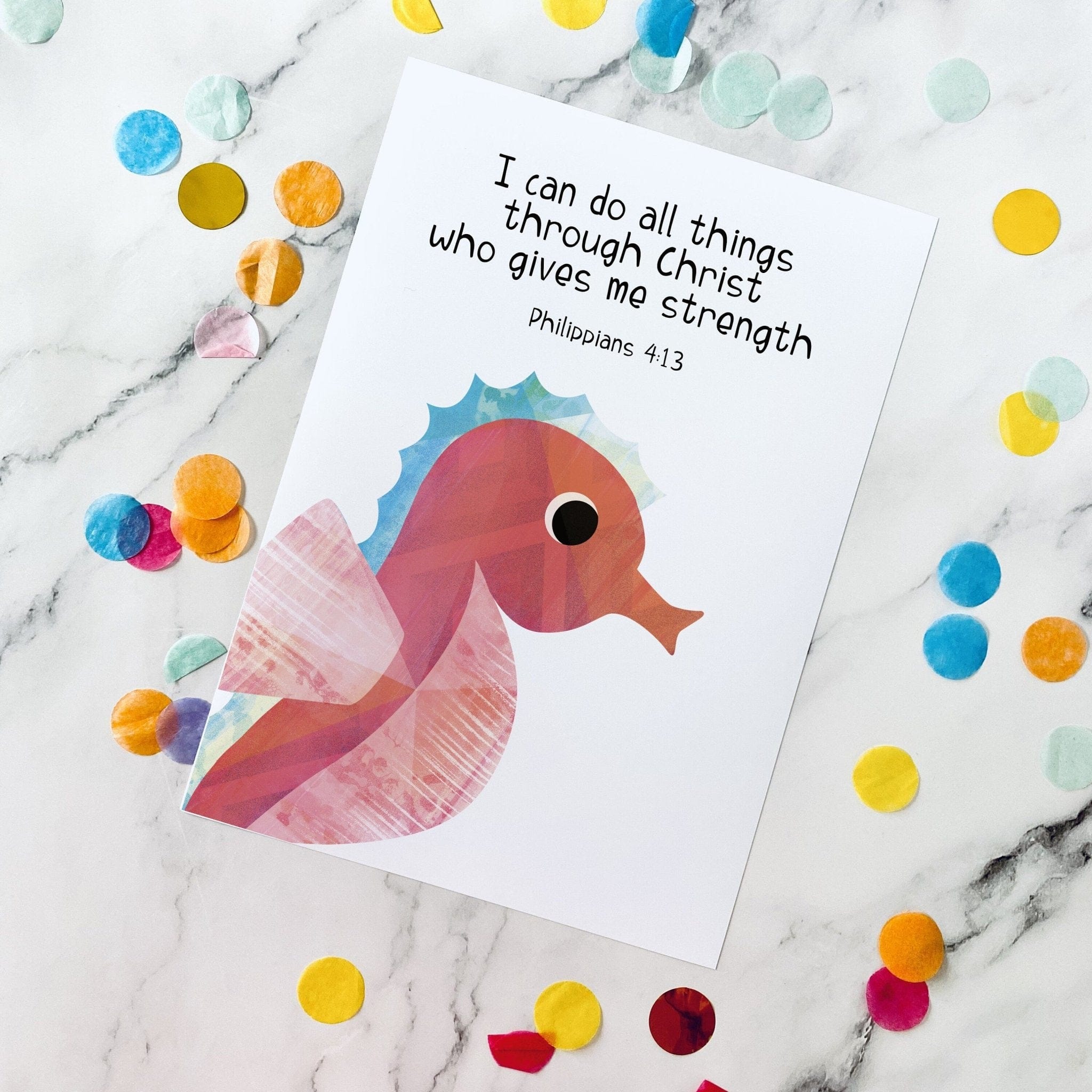 Ocean animal bible verse prints - Dolly and Fred Designs
