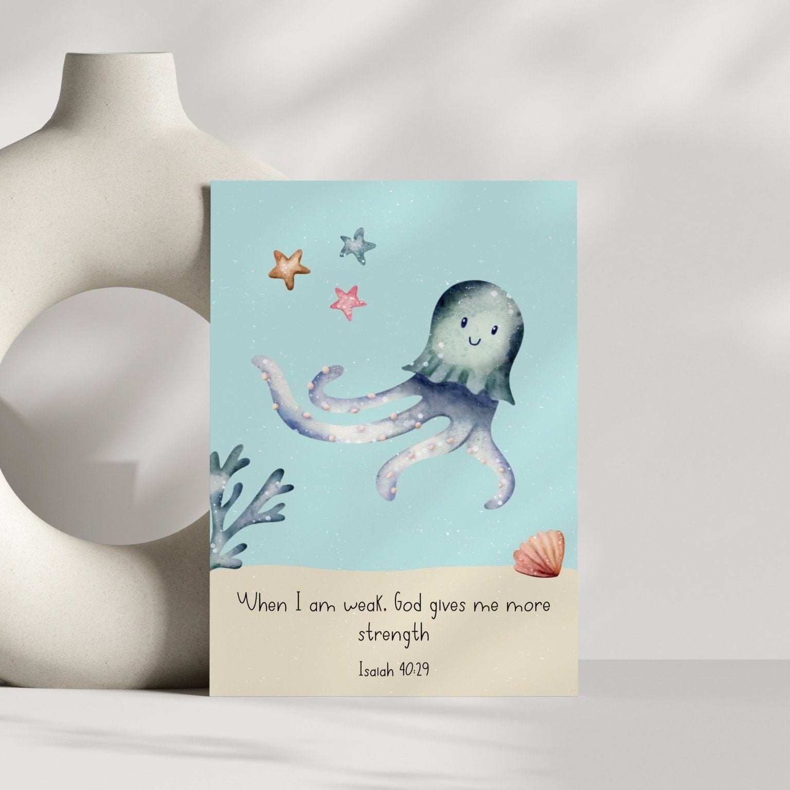 Ocean bible verse affirmation cards - Dolly and Fred Designs