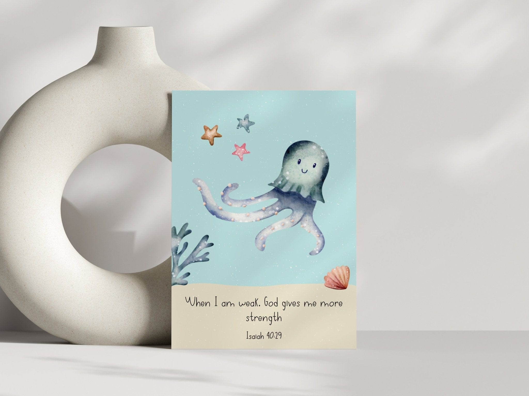 Ocean bible verse affirmation cards - Dolly and Fred Designs