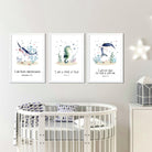 Ocean Bible Verse Nursery Print set - Dolly and Fred Designs