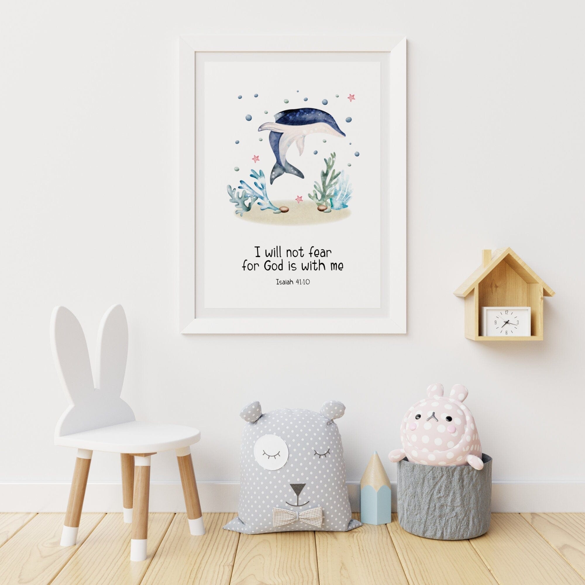 Ocean Bible Verse Nursery Print set - Dolly and Fred Designs