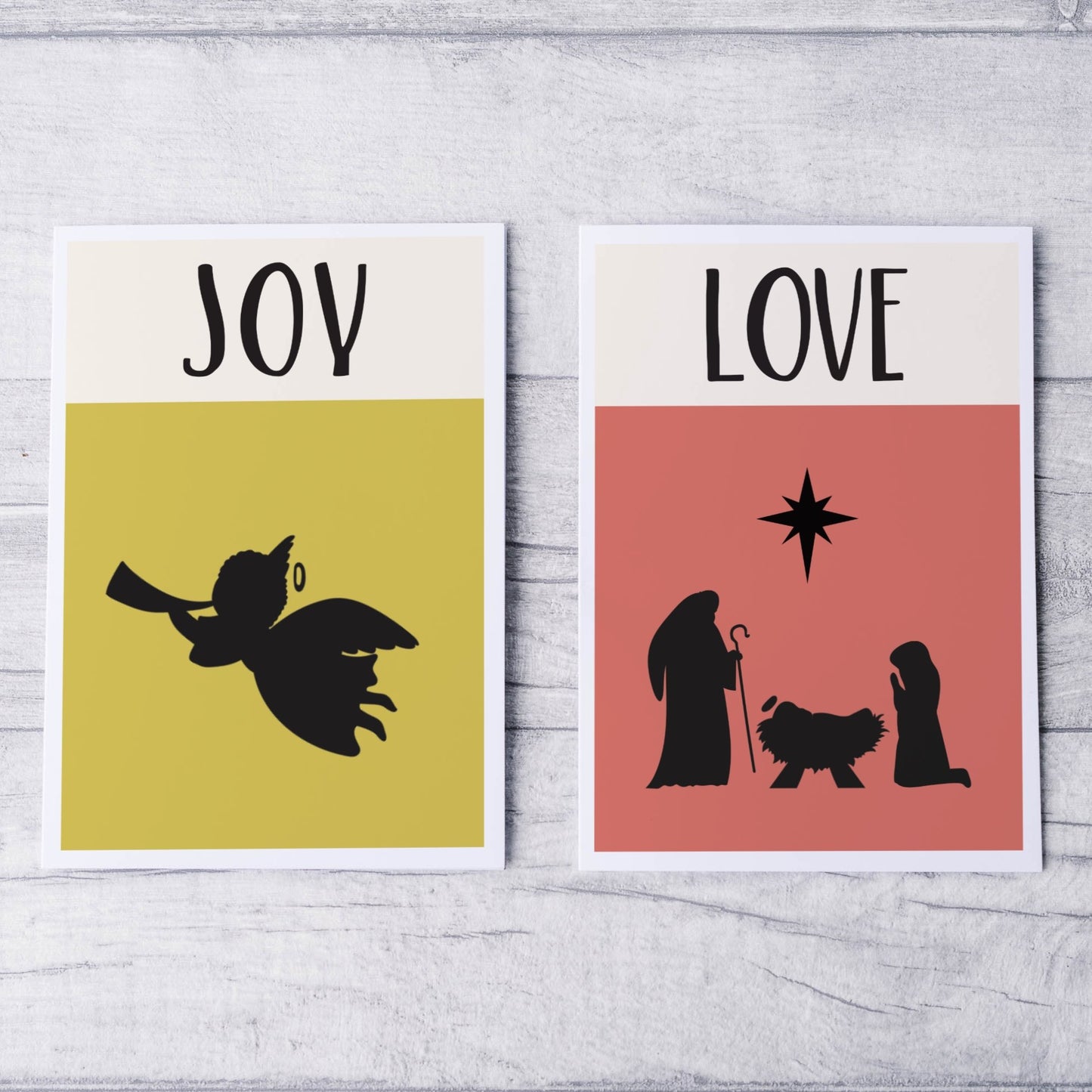 Pack of 10 Nativity Christmas Cards - Dolly and Fred Designs