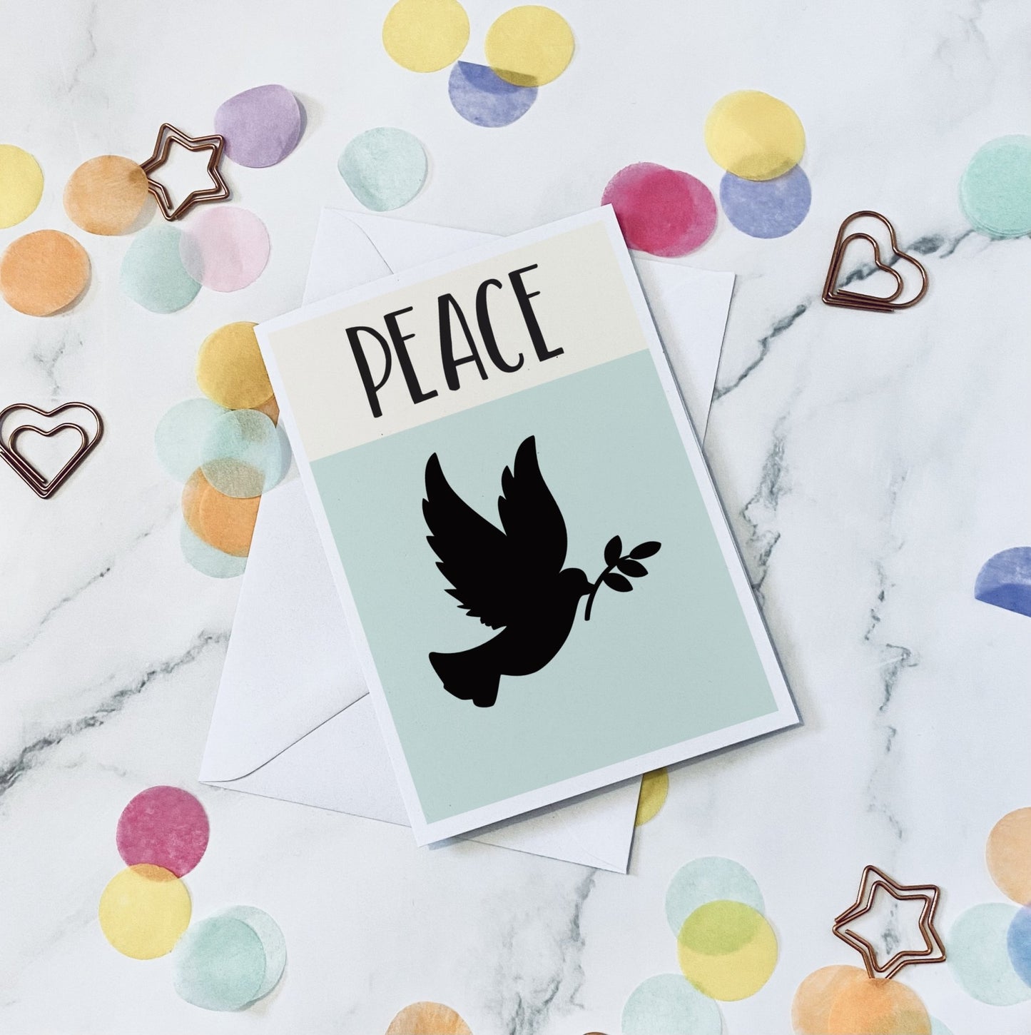 Peace Nativity scene christmas card - Dolly and Fred Designs