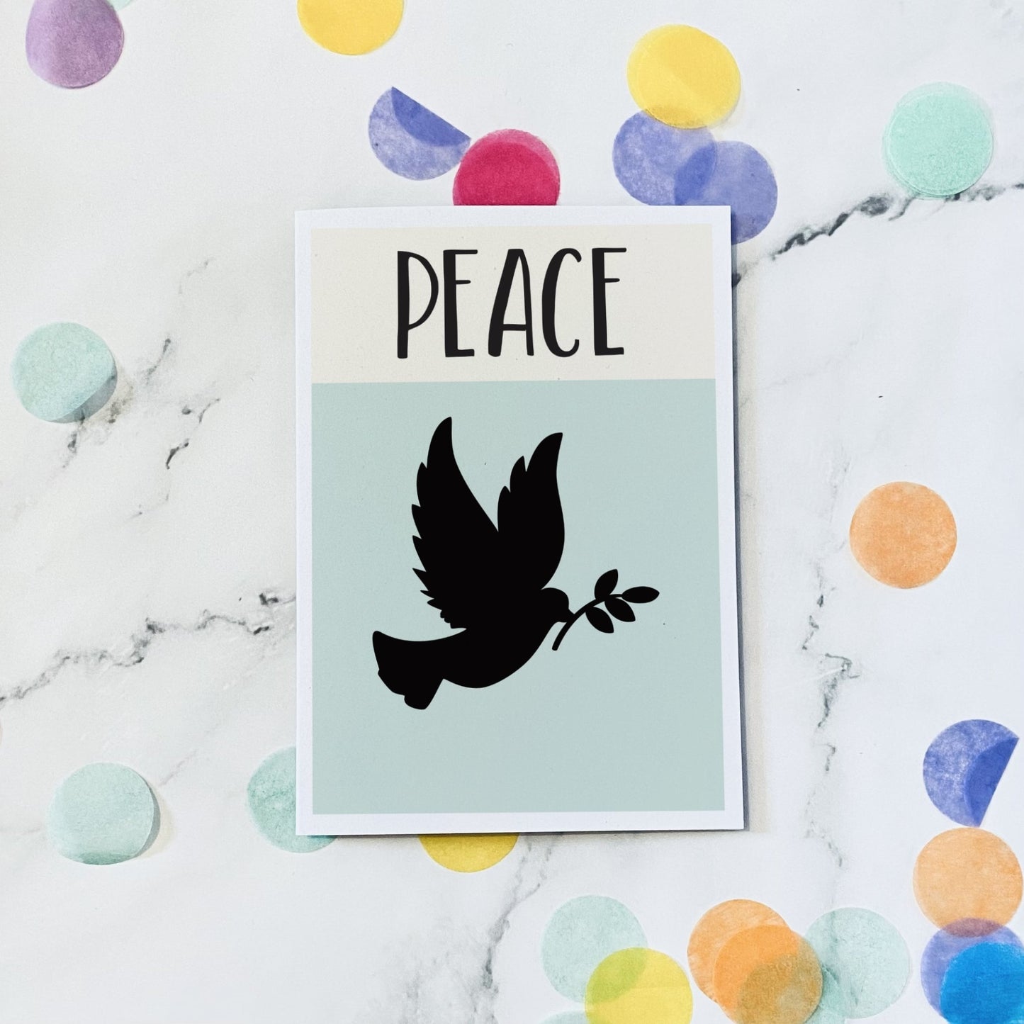 Peace Nativity scene christmas card - Dolly and Fred Designs