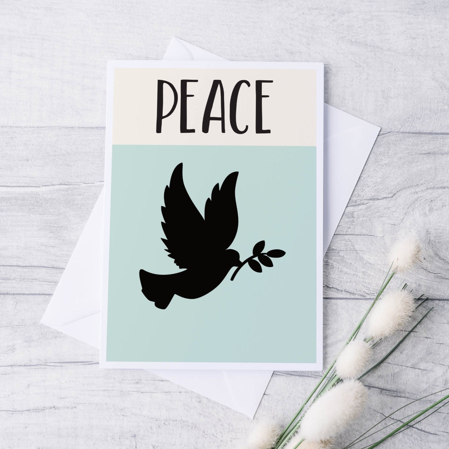Peace Nativity scene christmas card - Dolly and Fred Designs