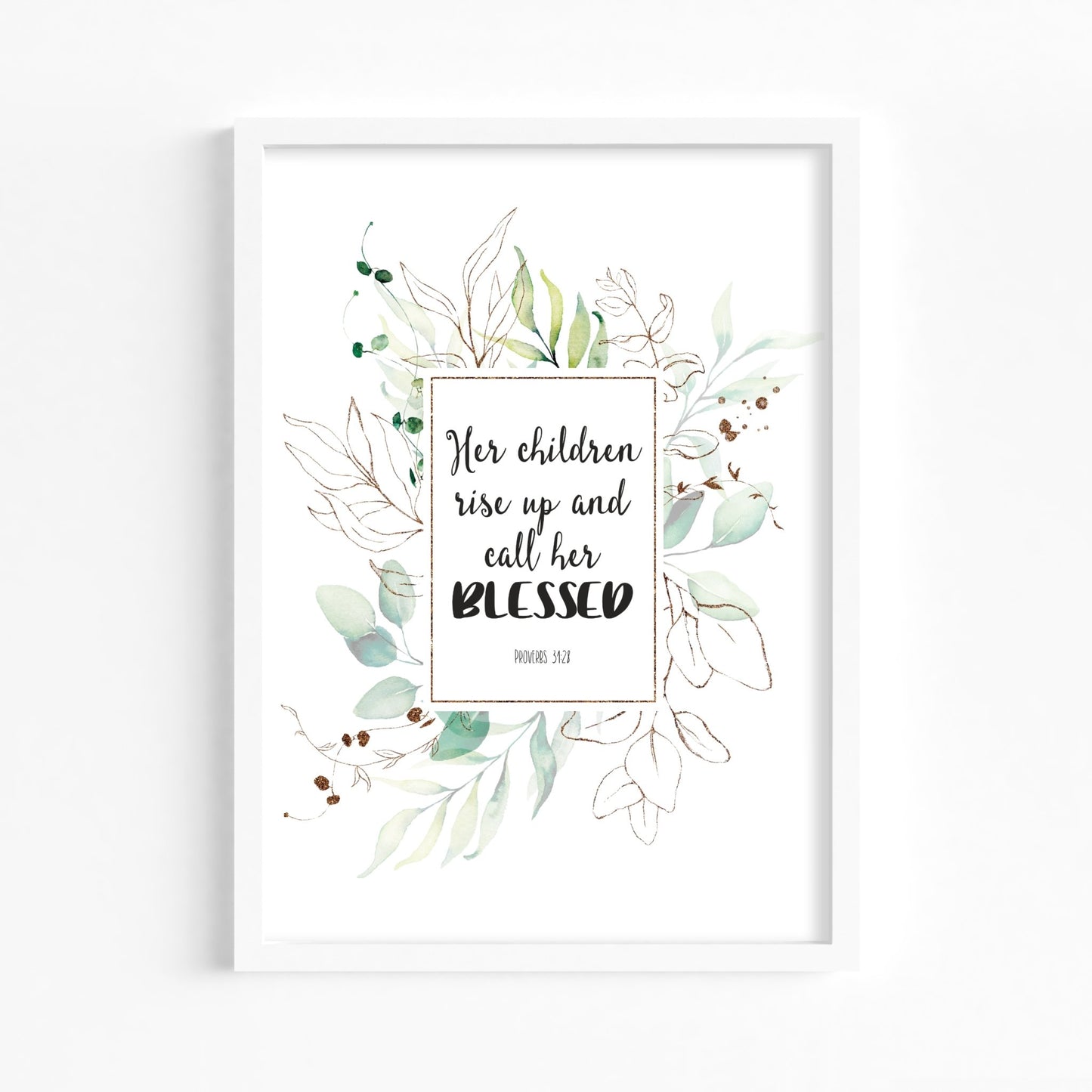 Rise up and call her blessed bible verse print - Dolly and Fred Designs