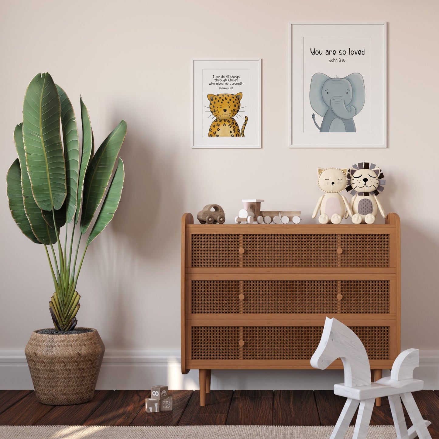Safari Bible Verse Prints, Set of 3 - Dolly and Fred Designs