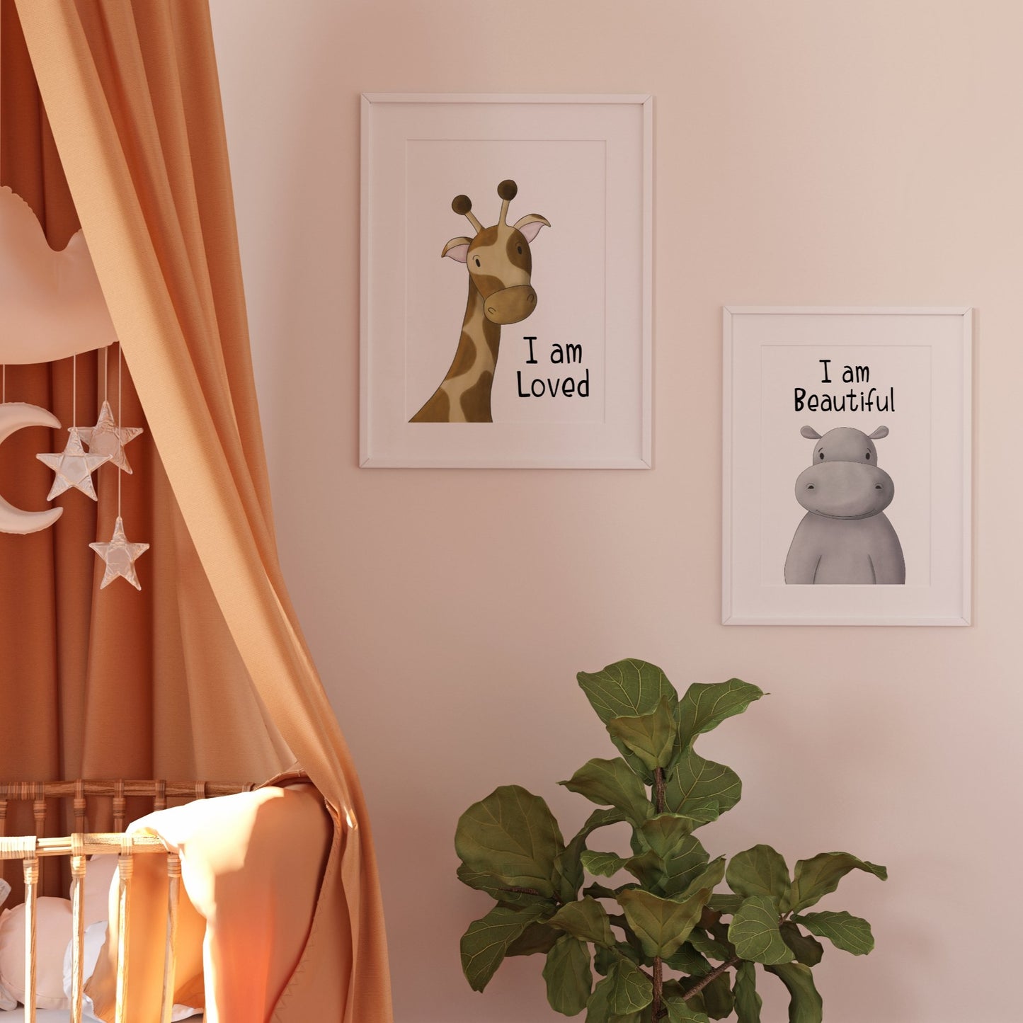 Set of 2 Safari Affirmation Prints - Dolly and Fred Designs