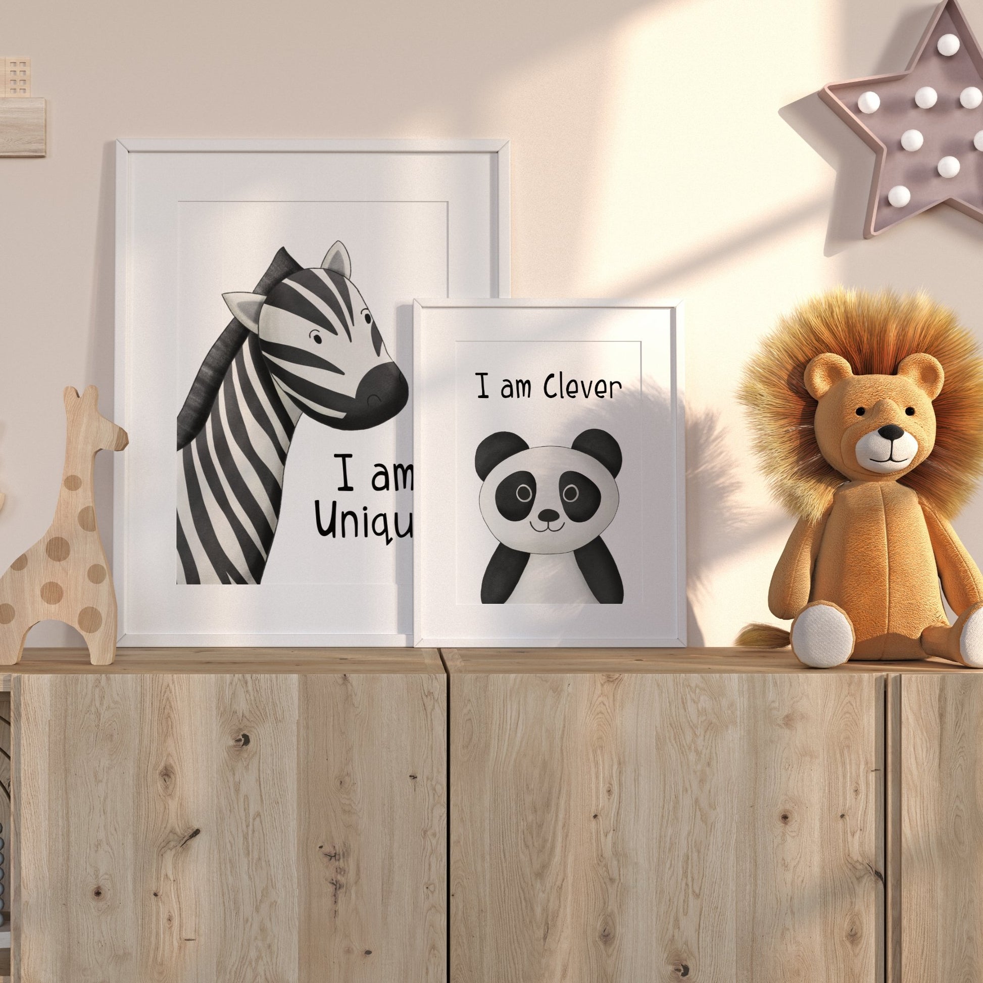 Set of 2 Safari Affirmation Prints - Dolly and Fred Designs
