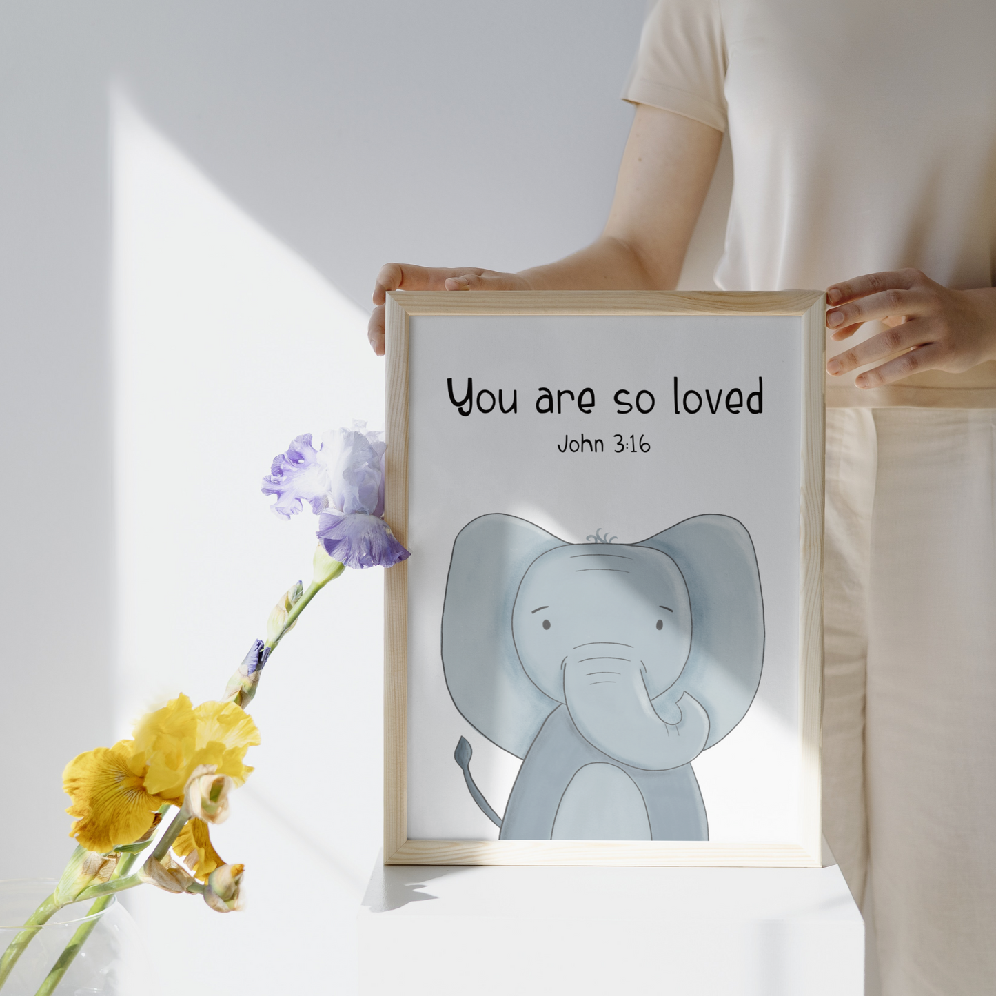 You Are So Loved Elephant Nursery Print