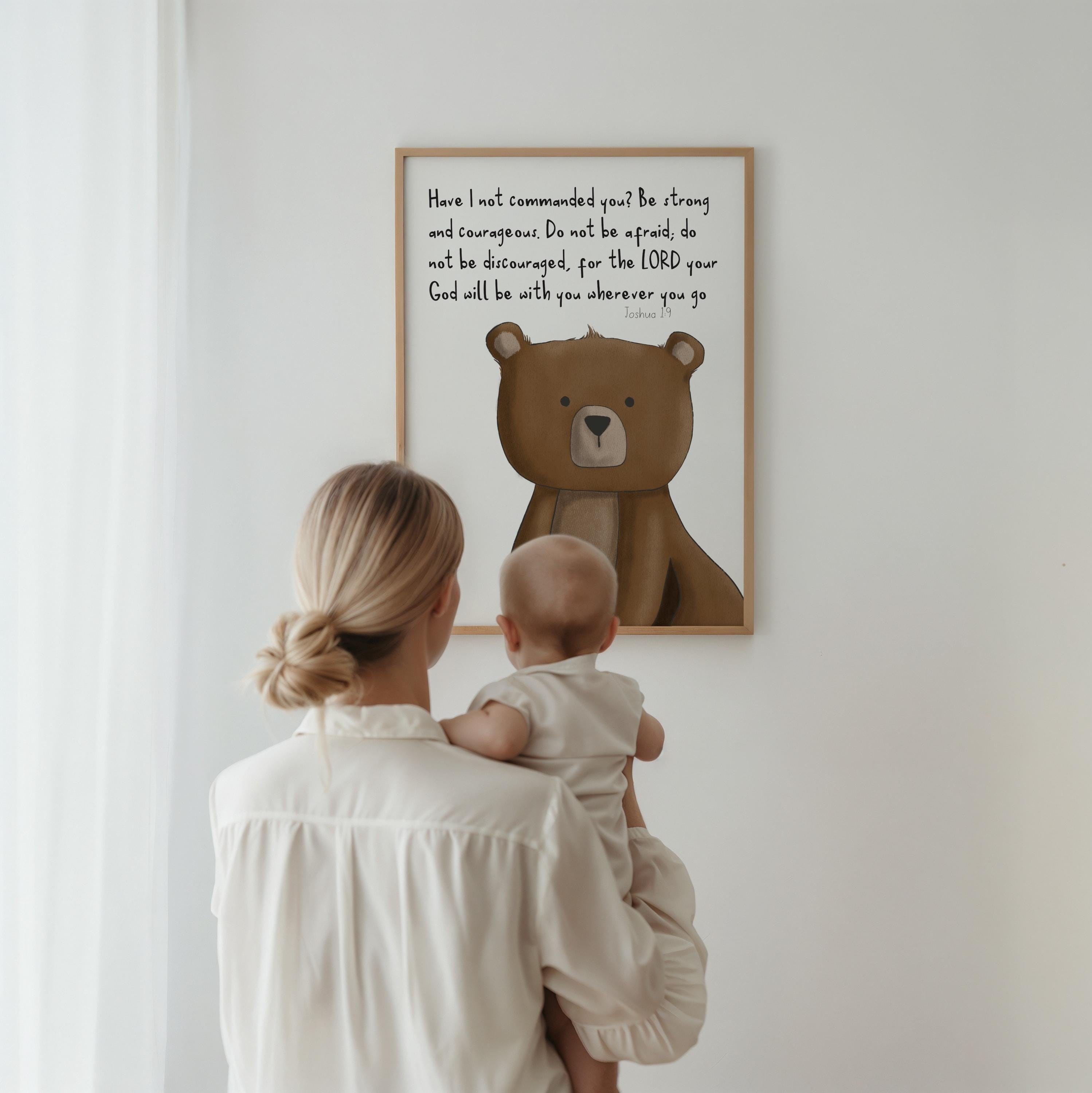 Woodland Nursery Wall Art Set of 3 | Christian Nursery Gift | Bible Verse Woodland Prints | Faith Decor for Baby or Child