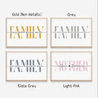 Personalised Family Surname Print - Dolly and Fred Designs