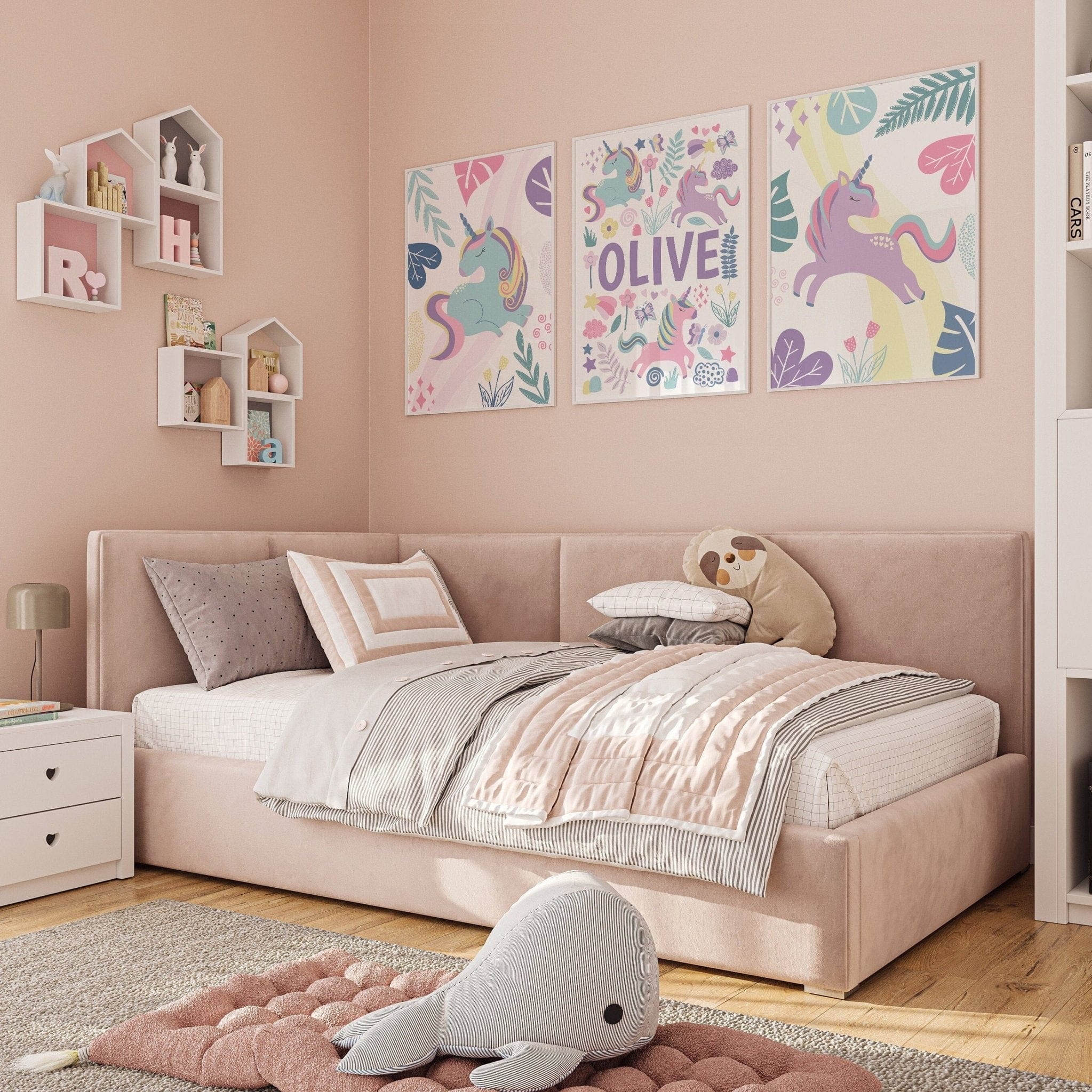 Personalised Unicorn Print Set - Dolly and Fred Designs