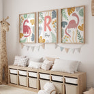 Pink dinosaurs in the jungle print set - Dolly and Fred Designs