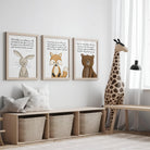 Woodland Nursery Wall Art Set of 3 | Christian Nursery Gift | Bible Verse Woodland Prints | Faith Decor for Baby or Child