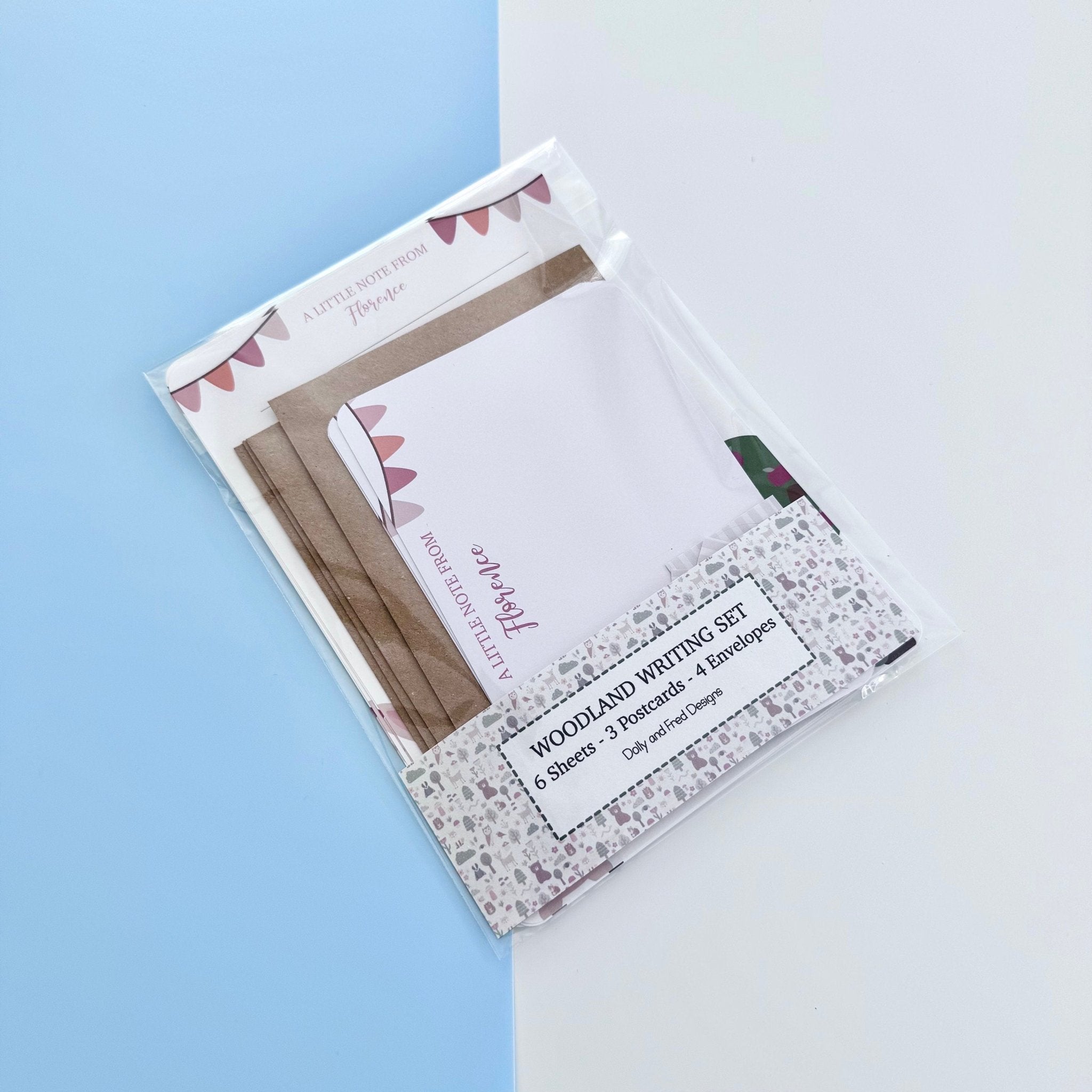Woodland Animal Writing Set For Children - Dolly and Fred Designs