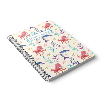 Spiral Bound Letters to my Son Notebook - Ocean Creatures