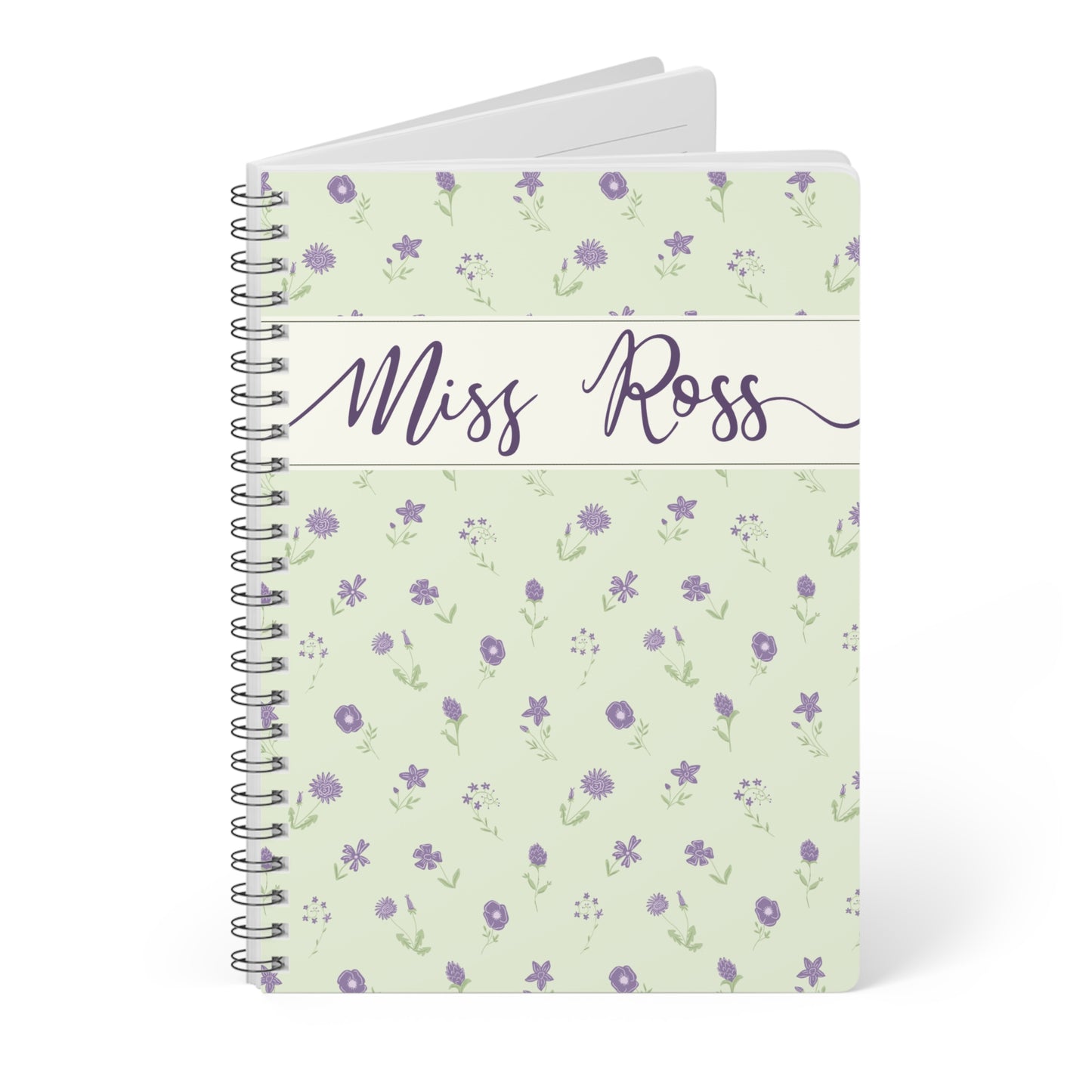 Personalised Floral Notebook - Teacher Appreciation Gift
