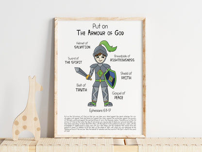 Armour of God Bible Verse Print - Dolly and Fred Designs