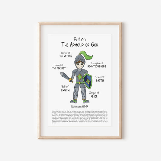 Armour of God Bible Verse Print - Dolly and Fred Designs